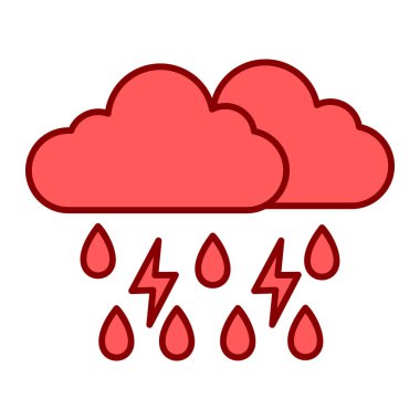 yağmur hava durumu ikonu vektör illüstrasyon tasarımı