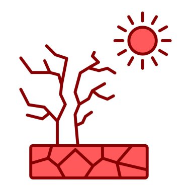 bitki ikonu. Web için ağaç vektör simgelerinin özet çizimi