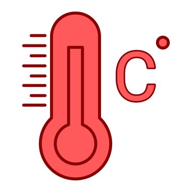 termometre simgesi vektör illüstrasyonu