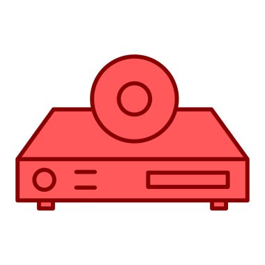 dvd oynatıcı, web simgesi basit illüstrasyon