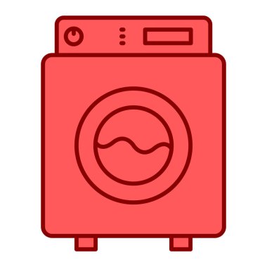 çamaşır makinesi ikon vektör çizimi