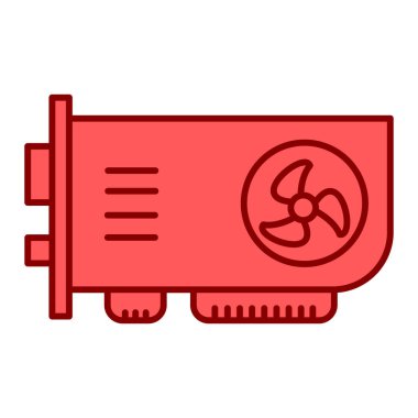 Kırmızı ve beyaz çizgi su ısıtıcı simgesinin vektör çizimi