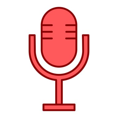 mikrofon simgesi vektör illüstrasyonu