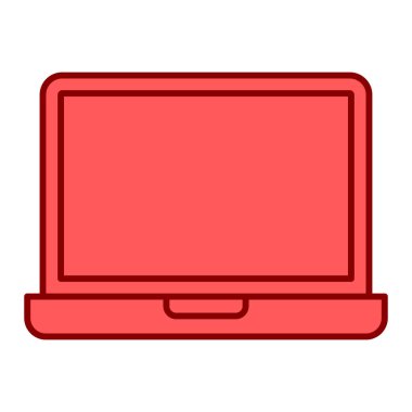 Dizüstü bilgisayar teknolojisi simge vektör çizim grafik tasarım