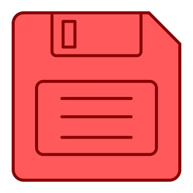 Disket disk simgesi vektör illüstrasyonu