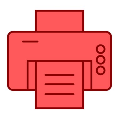 Yazıcı. Web simgesi basit illüstrasyon