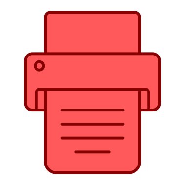 Yazıcı basit simgesi, vektör çizim