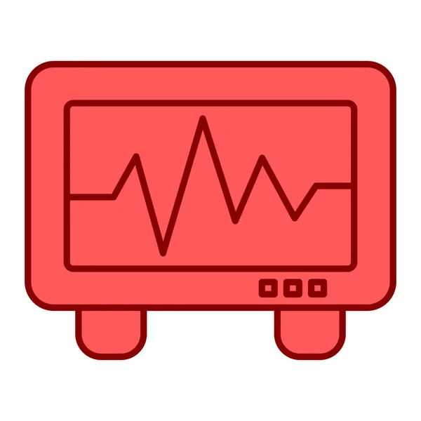 Cardiogramma Icona Vettoriale Illustrazione — Vettoriale Stock