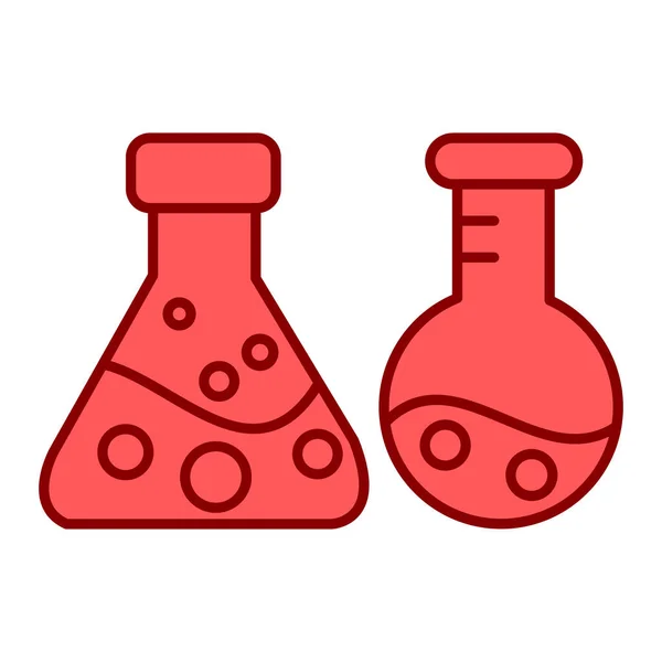 Test Tube Flask Blood Vector Illustration Design — Stock Vector