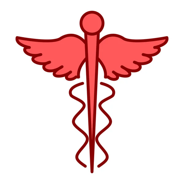 Caduceus Medical Icon Vector Illustration — 图库矢量图片