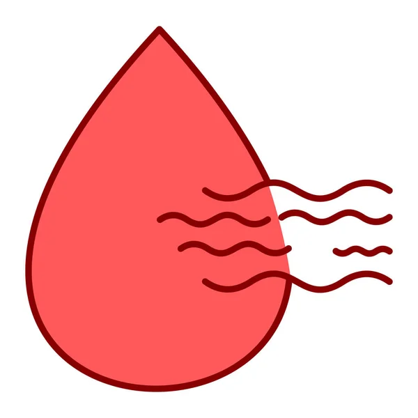 Illustrazione Vettoriale Icona Goccia Sangue — Vettoriale Stock