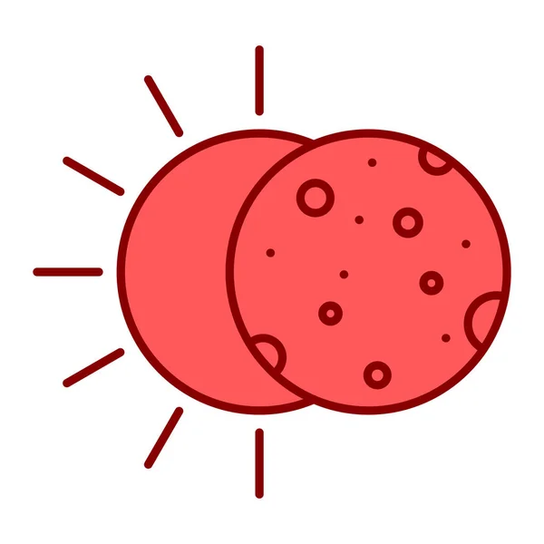 Lindo Sol Con Corazón Rojo Vector Ilustración — Archivo Imágenes Vectoriales