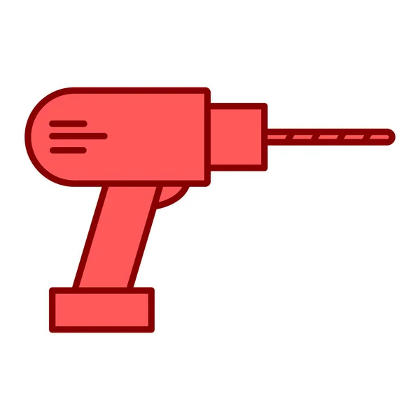 Drill Tool Icon Outline Illustration Hammer Vector Symbol Web — Stock Vector
