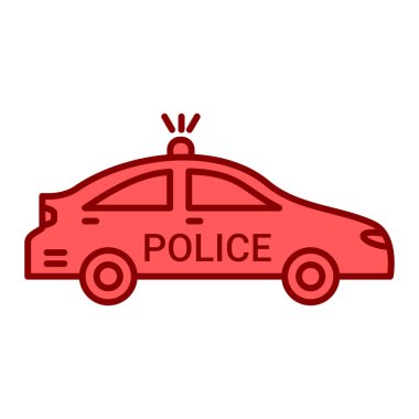 polis arabası ikon vektör illüstrasyonu
