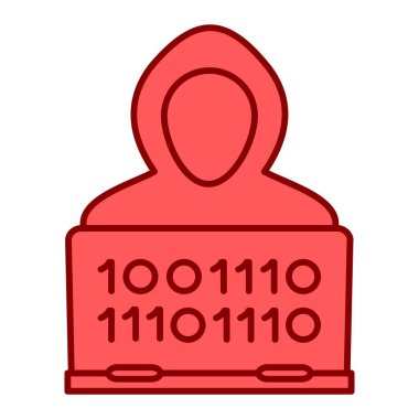 Bir hacker simgesinin vektör çizimi