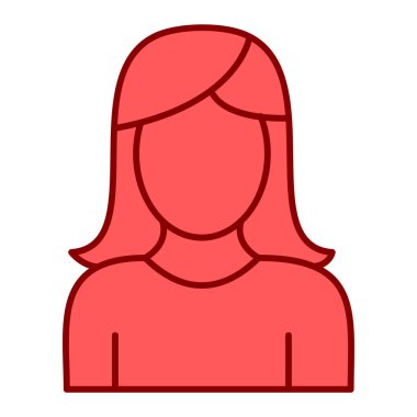 kadın avatar karakter vektör illüstrasyon tasarımı