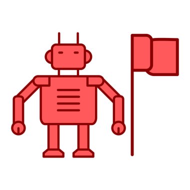 robot ikon vektör illüstrasyonu