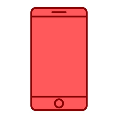 Akıllı telefon aygıtı simgesi. Web tasarımı için cep telefonu vektör simgelerinin düz çizimi