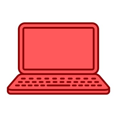 Dizüstü bilgisayar teknolojisi simge vektör çizim grafik tasarım