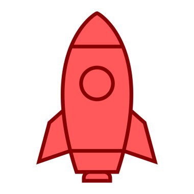 roket ikonu vektör illüstrasyonu