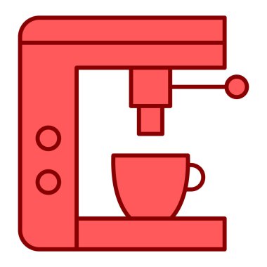 Kahve makinesi ikonu. Web için sıcak çikolata vektör simgelerinin özet çizimi