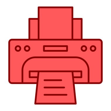 Yazıcı. Web simgesi basit illüstrasyon