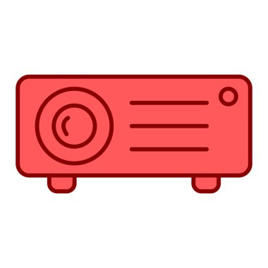 Video kamera simgesi. Beyaz arkaplanda izole edilmiş web tasarımı için radyo sistemi vektör sembolü