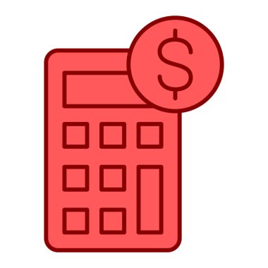 Dolar ve para vektör illüstrasyon tasarımlı hesap makinesi