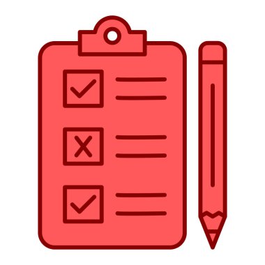 Kontrol listesi simgesi vektör illüstrasyonu