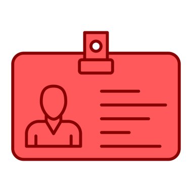 Kimlik kartı simgesi, vektör illüstrasyonu