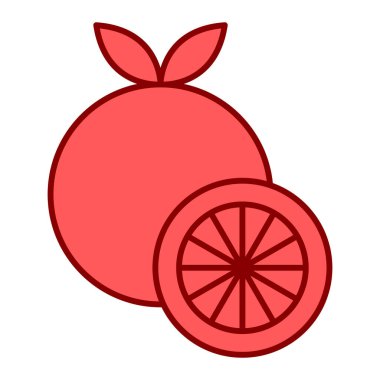 taze meyve ikonu vektör illüstrasyonu