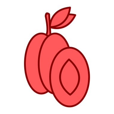 taze meyve ikonu vektör çizimi tasarımı