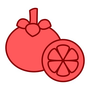 Taze meyve ikonu. vektör illüstrasyonu