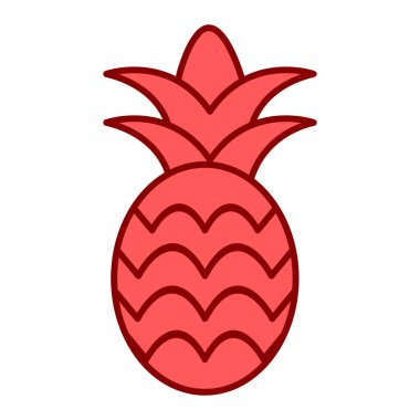 ananas meyve ikonu vektör illüstrasyon tasarımı