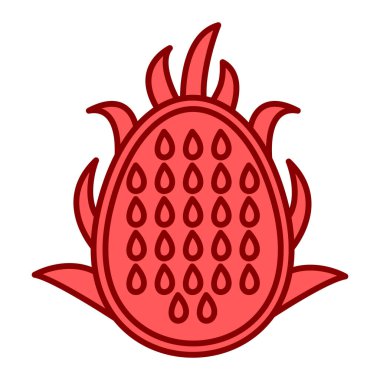 Beyaz arka planda meyve ve sebze ikonu. vektör illüstrasyonu