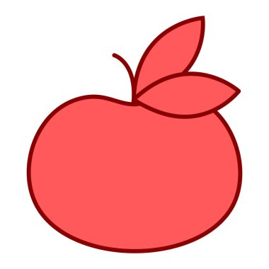 Beyaz arka planda meyve ve sebze ikonu. vektör illüstrasyonu