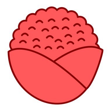 Beyaz arka planda meyve ve sebze ikonu. vektör illüstrasyonu