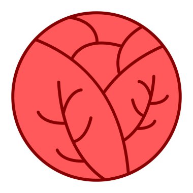 Beyaz arka planda meyve ve sebze ikonu. vektör illüstrasyonu