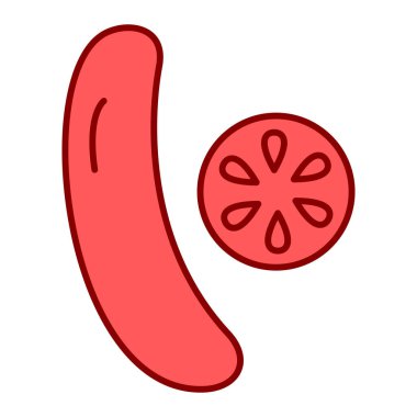 salatalık simge vektör çizim 