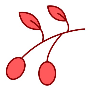 kiraz çileği ikonu vektör illüstrasyon grafik tasarımı