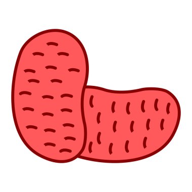 Beyaz arka planda meyve ve sebze ikonu. vektör illüstrasyonu