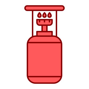 Gaz yakma ikonu. Vektör çizimi. beyaz arkaplanda izole