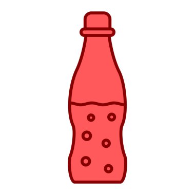 Bir şişe su ikonu. Web için bira içecek vektör simgelerinin karikatür çizimi