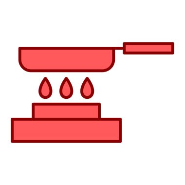 Pişirme simgesinin vektör illüstrasyonu
