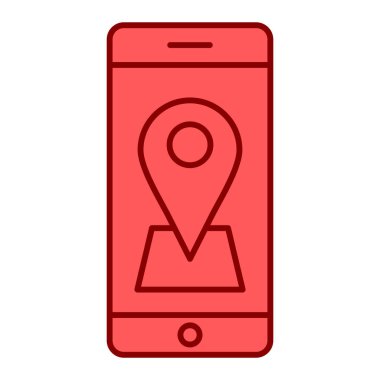 gps konum simgesi vektör çizimi