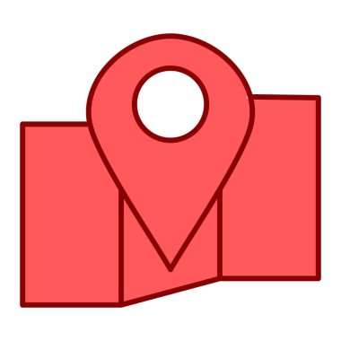 harita pin ikonu vektör illüstrasyonu