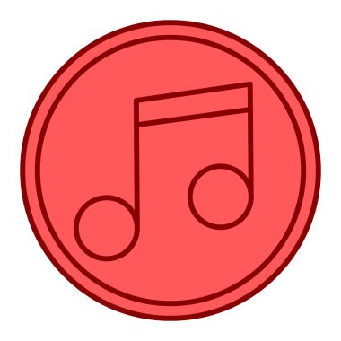 müzik notası simgesi vektör illüstrasyon grafik tasarımı