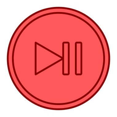 Simge illüstrasyonunu izole edilmiş vektör sembolünü duraklat