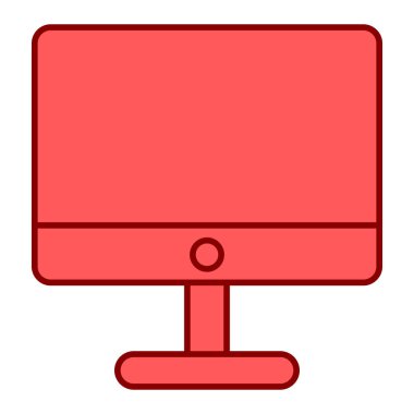 Bilgisayar ekranı simgesi. vektör illüstrasyonu