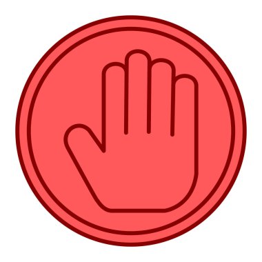 Beyaz arkaplanda işaret simgesini durdur